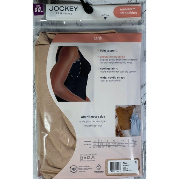 Jockey Essentials Underarm Smoothing Tank With Light Support & Wide No-Dig Strap - Picture 5 of 7